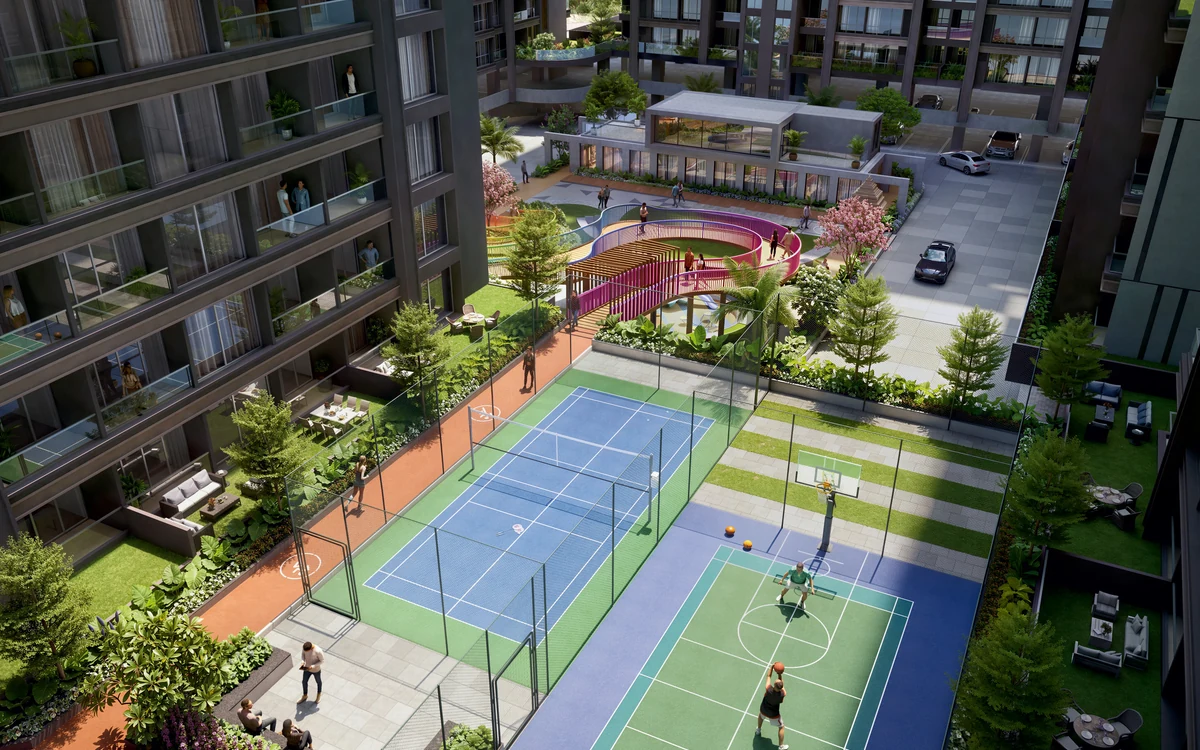 The Titan Tower Undri Sports Courts and Fitness Zones